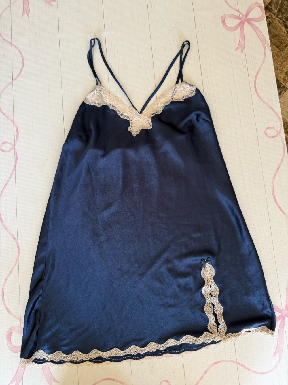 Y2K Victoria's Secret satin and Lace Slip Dress Size L